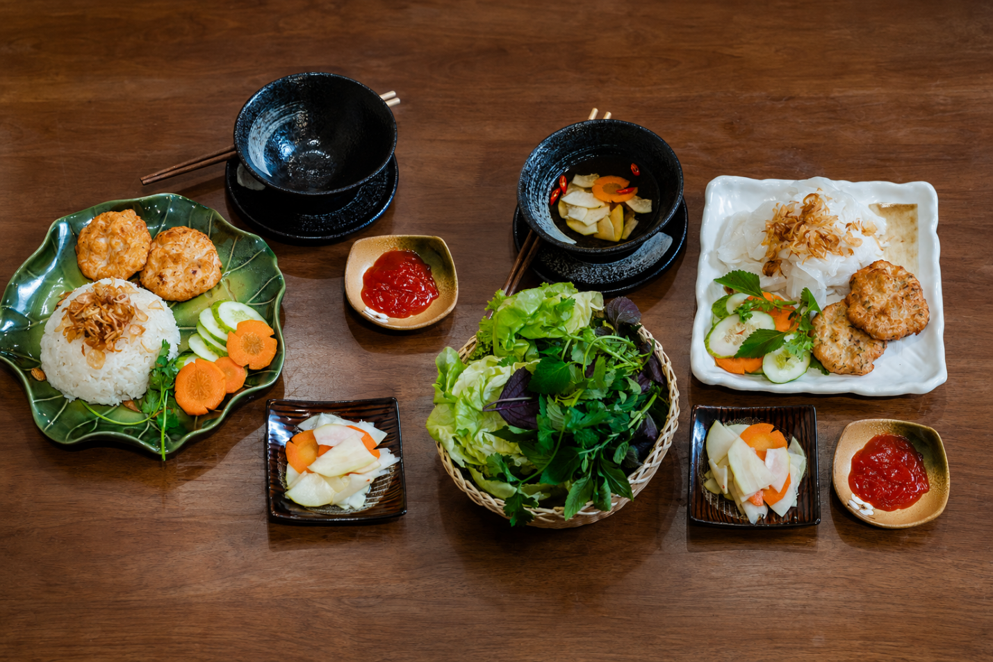 Món xôi chả mực và bánh cuốn chả mực Hạ Long