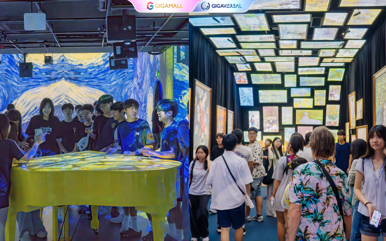 Khách tham quan đắm chìm trong không gian hội họa đỉnh cao tại triển lãm tương tác đa giác quan Van Gogh amp; Impressionist Masters