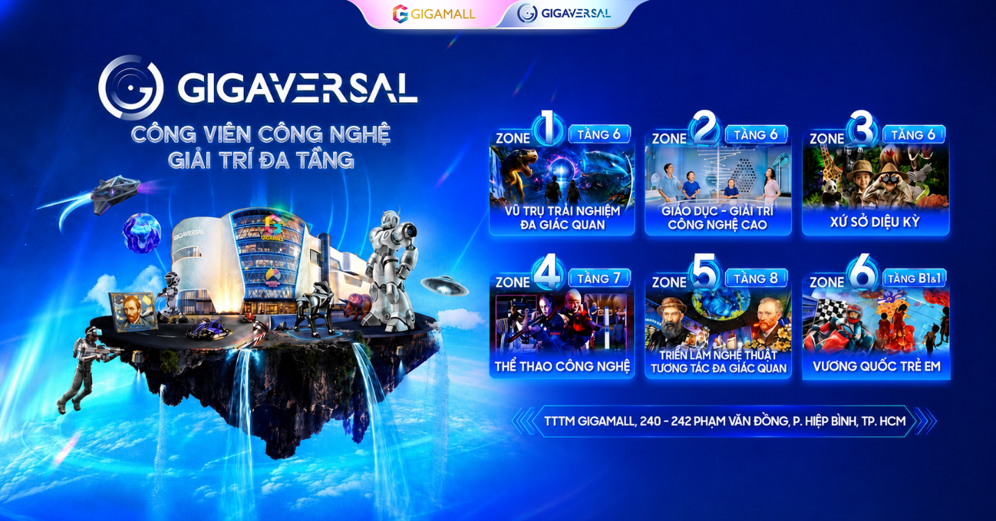 Tại Gigaversal, công nghệ giải trí được cấu trúc thành một hệ sinh thái đa tầng và hoàn chỉnh.