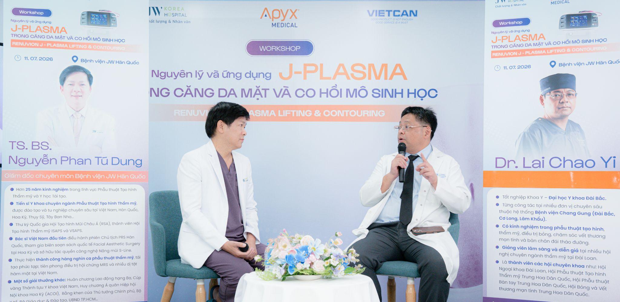 TS.BS Nguyễn Phan Tú Dung và Dr. Lai Chao Yi trao đổi tại workshop. (Ảnh:DNCC)