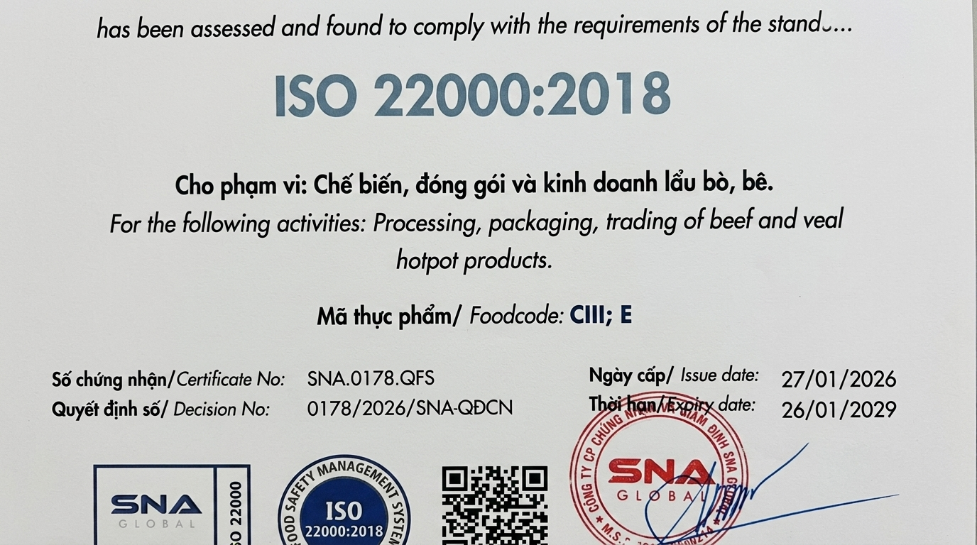 HAVICO Đạt chứng nhận ISO 22000 - 2018