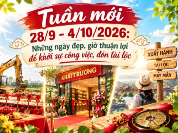 Eva tám - Xem ngày giờ tuần mới 28/9 - 4/10/2026: Những ngày đẹp và khung giờ thuận lợi để khởi sự công việc tài lộc