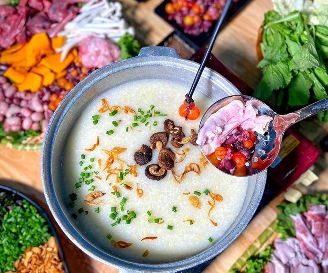 Lẩu cháo sườn thơm ngon hấp dẫn