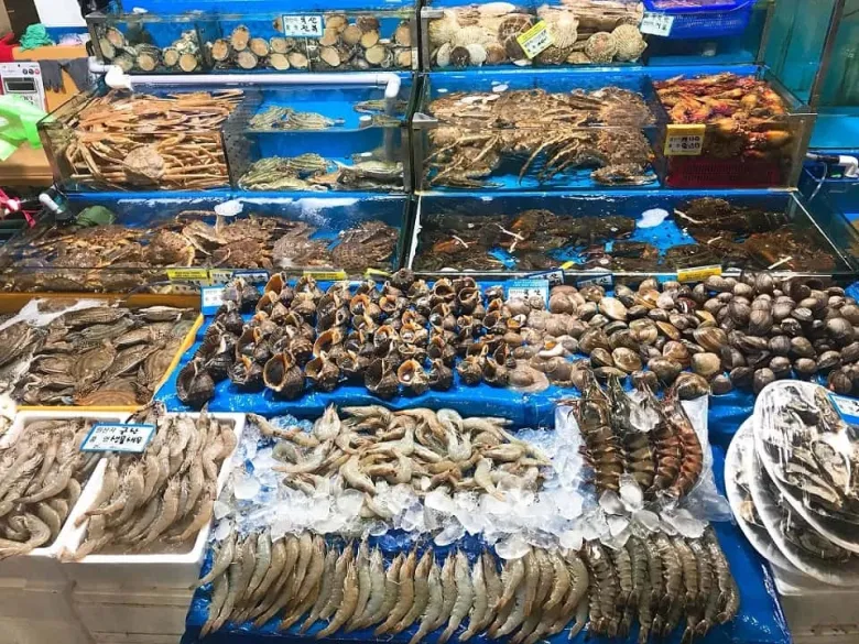 Khu chợ bán toàn đặc sản vùng biển