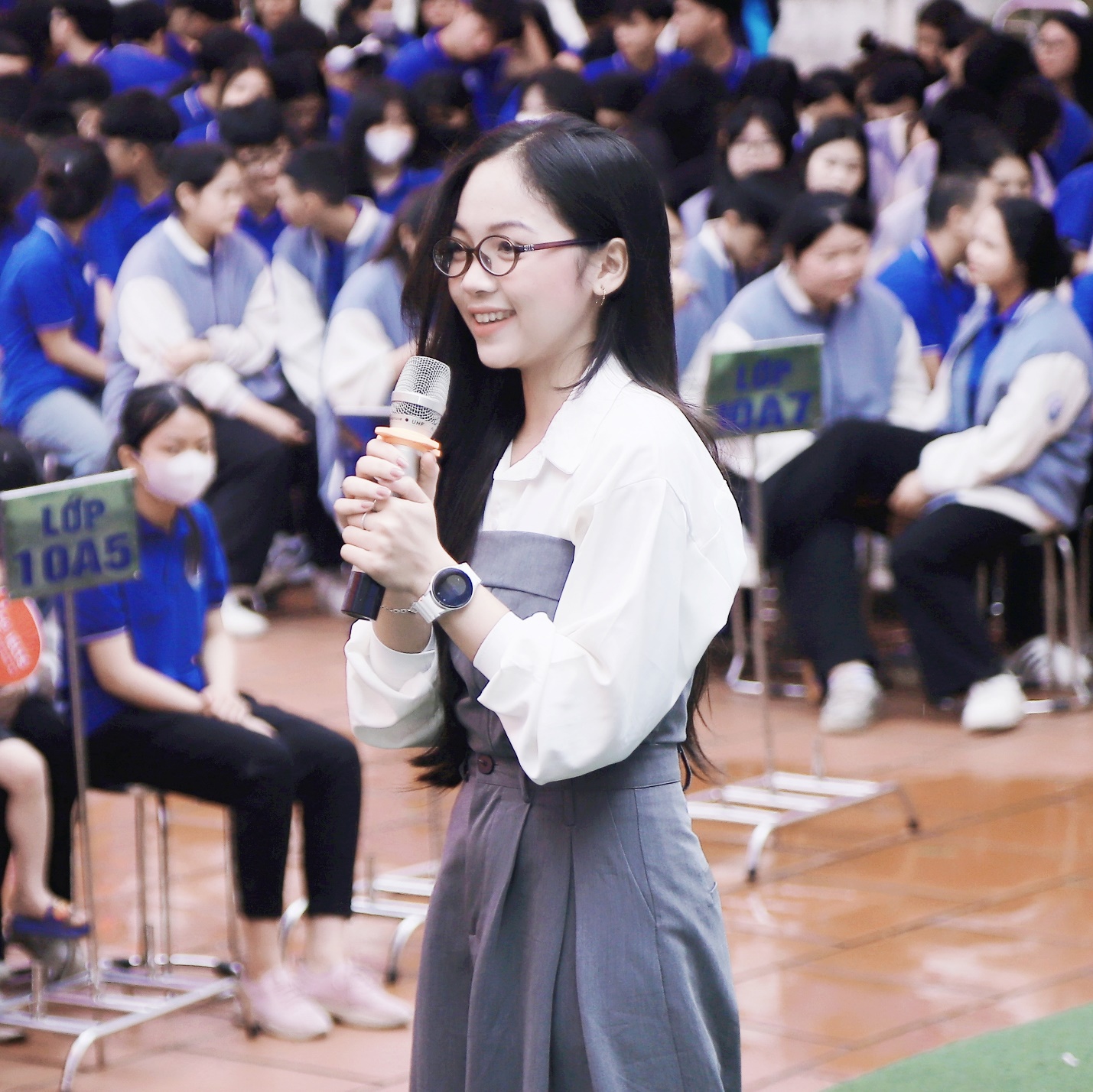Thảo Vân tích cực tham gia các hoạt động, phong trào