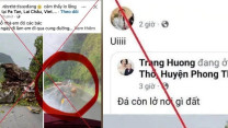 Công an cảnh báo tình trạng tin giả liên quan mưa lũ ở Lai Châu