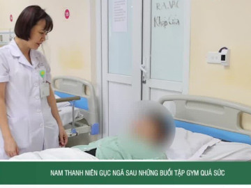 Nam thanh niên gục ngã sau những buổi tập gym quá sức
