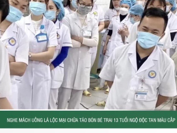 Nghe mách cho trẻ uống lá lộc mại chữa táo bón, bé trai 13 tuổi ngộ độc tan máu cấp