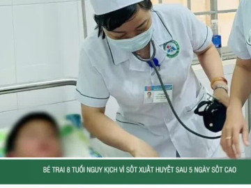 Bé trai 8 tuổi nguy kịch vì sốt xuất huyết sau 5 ngày sốt cao