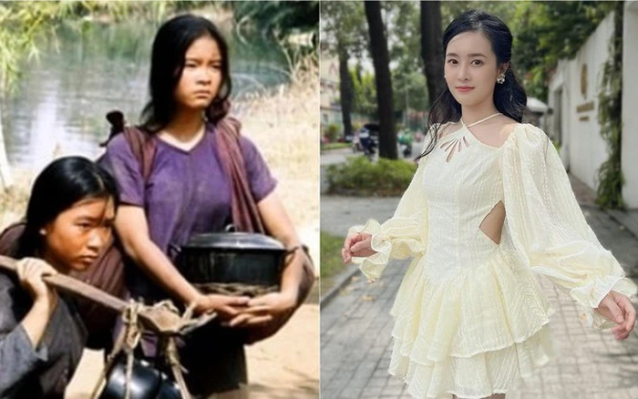 Tạo hình của Thiên Tú (áo tím) trong bộ phim Áo Lụa Hà Đông.