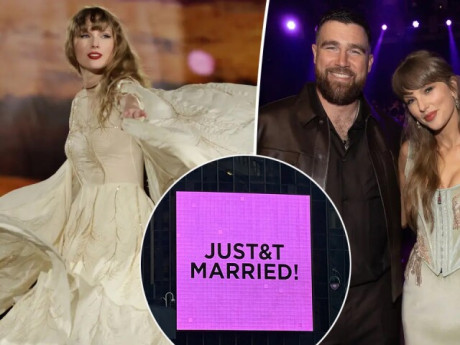 Taylor Swift và Travis Kelce trao lời thề nguyền trước 1.000 khách mời