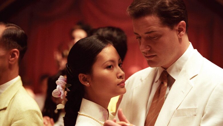 Đỗ Thị Hải Yến và tài tử Brendan Fraser trong bộ phim Người Mỹ trầm lặng.