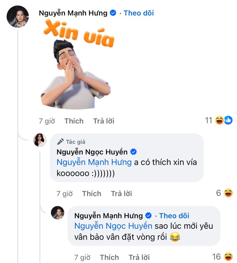 Diễn viên Mạnh Hưng bình luận dí dỏm.