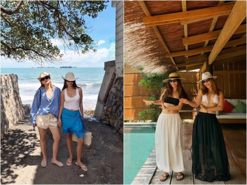 Cặp chị em ruột đình đám khoe dáng "đốt cháy" biển Vũng Tàu: Độc thân đắt giá chẳng vội lấy chồng, body "khét lẹt" ở tuổi 40