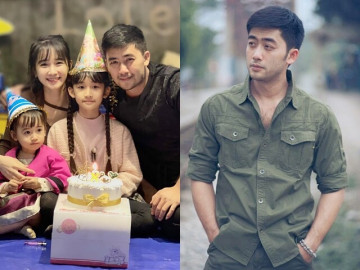 "Trung tá" phim hình sự VTV lấy vợ hot girl kém 11 tuổi, sinh 3 con được bố nhắc tên ngay trên sóng truyền hình