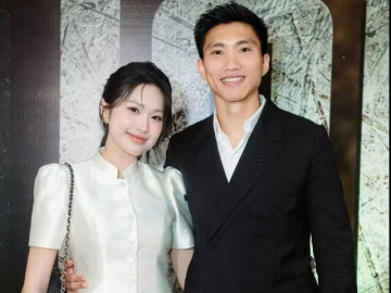 Vợ chồng Đoàn Văn Hậu - Doãn Hải My tình tứ tại họp báo Trại Buôn Người, doanh thu phim liên tục tăng mạnh
