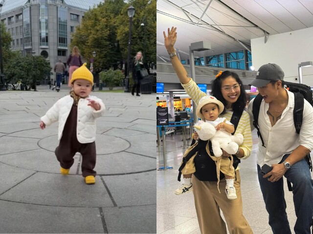 Giải trí - Con gái Ngô Thanh Vân thích thú khi về quê ngoại ở Na Uy, tươi cười chào hỏi khắp xóm làng