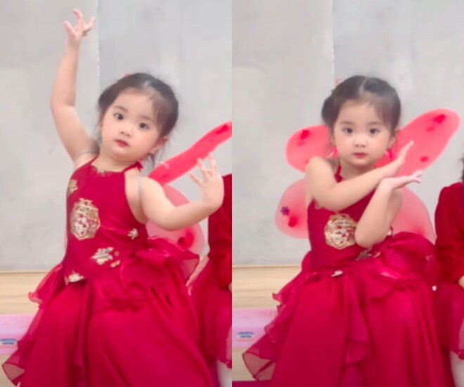 Con gái Khánh Thi - Phan Hiển diện trang phục đáng yêu đi học múa ballet.