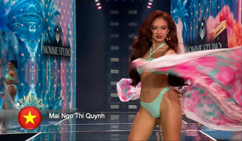 Mai Ngô tự tin trình diễn trong phần thi áo tắm.