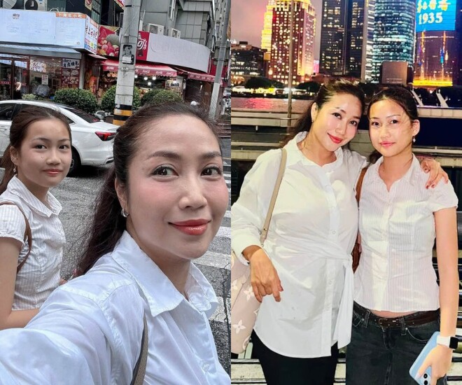 Ốc Thanh Vân khoe con gái trổ mã cao ráo và xinh đẹp.