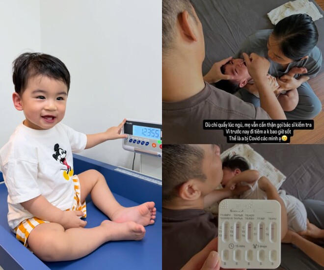 MC Mai Ngọc khoe con trai đầu lòng sắp chạm ngưỡng chiều cao 1m.