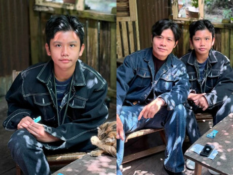 Nhạc sĩ Nguyễn Văn Chung khoe quý tử nay ra dáng thanh niên, tự hào khoe "ảnh nghệ thuật" con trai chụp cho mình