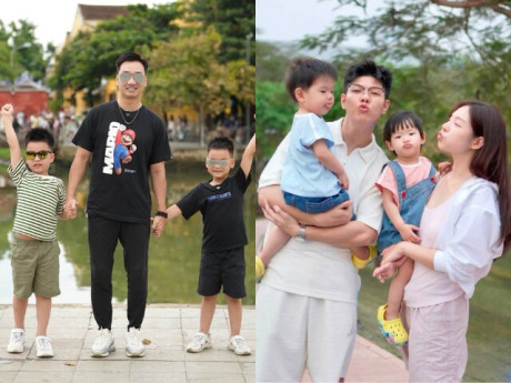 MC VTV có con sinh đôi: Thành Trung giáo dục khắt khe, cặp "long phụng" của Gia đình Truyền hình cực đáng yêu