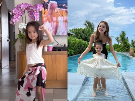 Con gái út của Phạm Quỳnh Anh như "bản sao" của mẹ, mới 4 tuổi đã nhảy cực dẻo