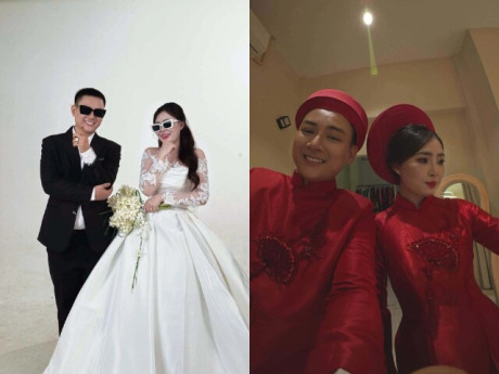 Hoài Lâm khoe ảnh cưới với cô dâu sinh năm 2004