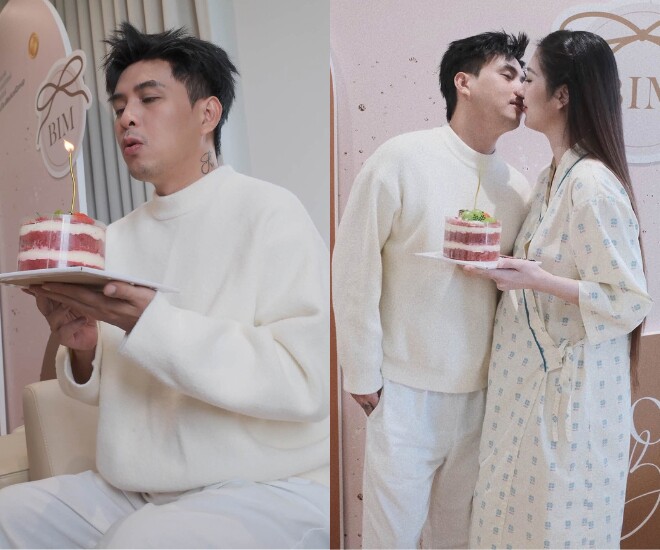 Hồ Quang Hiếu được bà xã kém 17 tuổi tổ chức sinh nhật ở bệnh viện.