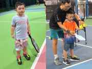 Giải trí - Sao Việt cho con học pickleball: Quý tử của Chi Bảo mặc đồ hiệu ra sân, cặp song sinh nhà Dương Khắc Linh chuyên nghiệp