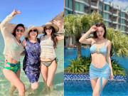Đẹp - Hoa hậu Jennifer Phạm diện bikini khoe dáng gợi cảm, tự hào khoe mẹ ruột xinh đẹp, truyền hết gen cho con