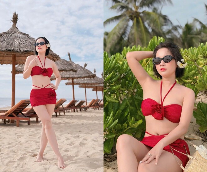 Minh Hương diện đồ tắm khoe vóc dáng thon gọn, nóng bỏng ở tuổi 40.