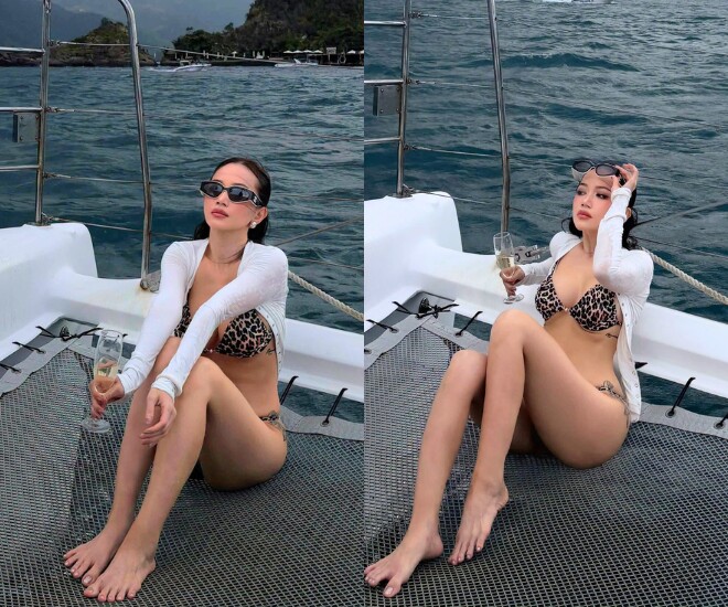 Sĩ Thanh “gây sốt” với loạt hình ảnh diện bikini khoe dáng nóng bỏng trong kỳ nghỉ.