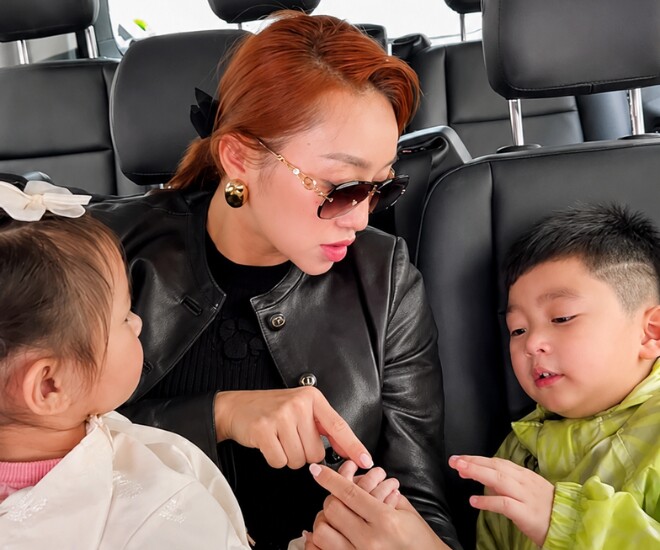 Lý Thùy Chang nhận được nhiều lời khen ngợi khi nhẹ nhàng giải quyết mâu thuẫn của 2 con nhỏ.