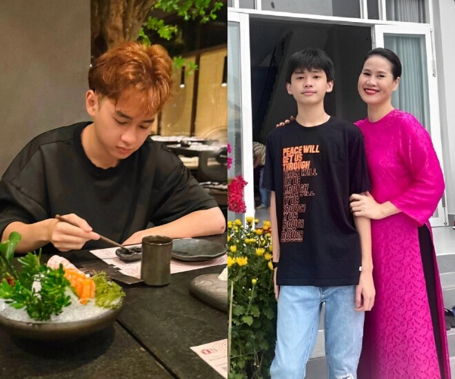 Con trai đầu lòng của Thân Thúy Hà được khen ngợi điển trai.
