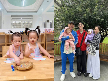 Thu Trang xúc động khi cặp song sinh nhắn nhủ "con yêu mẹ", nhắc khéo Tiến Luật chưa tặng quà sinh nhật