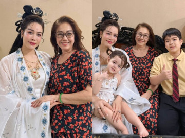 Nhật Kim Anh thân thiết bên mẹ chồng cũ, hóa chị Hằng đón Trung thu bên 2 con