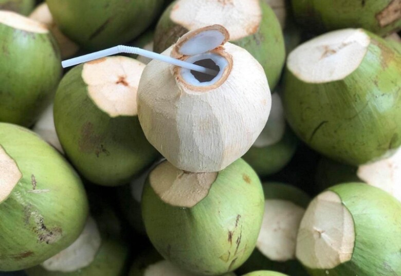 Dừa là loại quả cho nước thanh mát, giải nhiệt, cơm dừa chứa nhiều dưỡng chất tốt cho sức khoẻ (Ảnh minh hoạ)