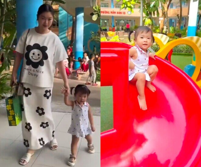 Kỳ Kỳ đi học mẫu giáo từ khi mới 16 tháng tuổi.