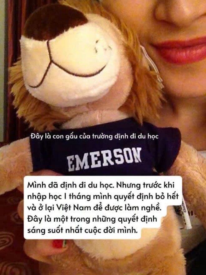 Cô chia sẻ về chuyện đi du học.