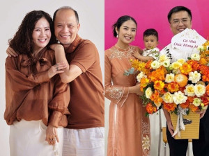 2 nghệ sĩ Việt mang bầu khi đang học Thạc sĩ: NSƯT Nguyệt Hằng đón con thứ 4, Ngọc Hân bế con nhận bằng