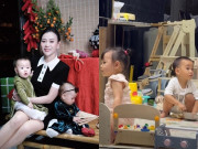 Giải trí - Phương Oanh làm phiên dịch cho cặp song sinh vì "ông nói gà bà nói vịt", 2 nhóc tì có cả kho đồ chơi ở nhà