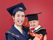Giải trí - Hoa hậu Ngọc Hân tốt nghiệp thạc sĩ, chồng và con trai có mặt chúc mừng