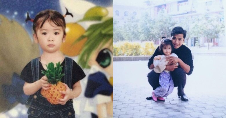 Ái Hương xinh đẹp từ nhỏ, sở hữu đôi mắt long lanh, to tròn đáng yêu.