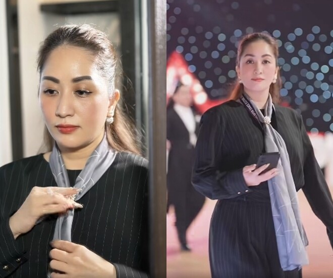 Khánh Thi sở hữu thần thái và khí chất đáng nể khi làm trọng tài.
