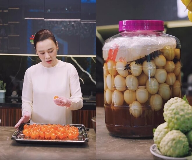 Sao Việt 24h: Phan Hiển mặc váy nhảy múa cùng bà xã Khánh Thi; Phương Oanh làm 100 quả trứng muối, thành phẩm đẹp như ngọc - 2
