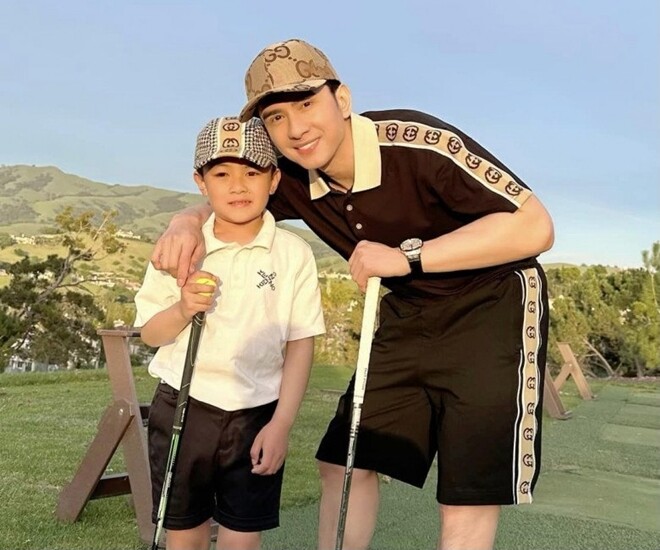 Con trai của Đan Trường có niềm đam mê với môn golf.
