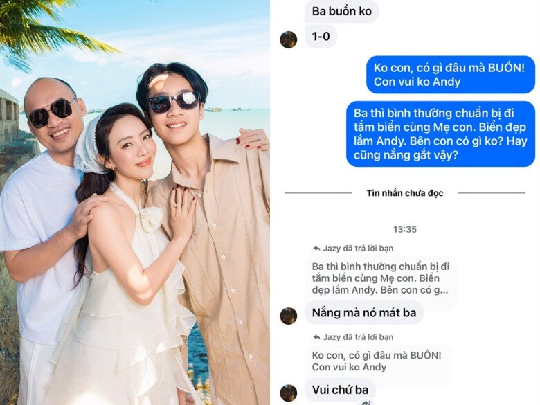 Tiến Luật và con trai Andy khịa nhau sau trận đấu giữa Bồ Đào Nha và Tây Ban Nha.