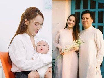 Trường Giang - Nhã Phương lần đầu hé lộ diện mạo khôi ngô tuấn tú của con thứ 3, bé út như "bản sao" của anh Hope